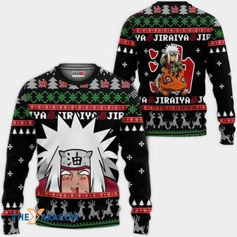 Jiraiya Pervy Sage Naruto Anime Black Custom Gift For Fan Anime Christmas Ugly Sweater | Favorety DE