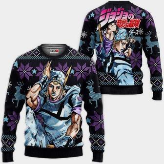 Johnny Joestar Anime Jjba Xmas Ugly Christmas Knitted Sweater | Favorety DE