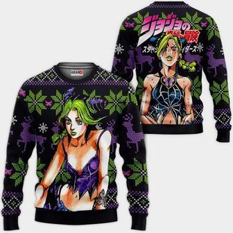 Jolyne Cujoh Ugly Christmas Sweater Custom Anime JJBA Xmas Gifts | Favorety AU