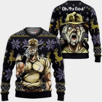 Joseph Joestar Anime Jjba Xmas Ugly Christmas Knitted Sweater | Favorety UK