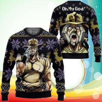 Joseph Joestar Ugly Christmas Sweater Anime Jojo's Bizzare Adventure Xmas Gifts | Favorety