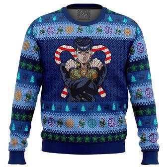 Josuke Higashikata Jojo's Bizarre Adventure Ugly Christmas Sweater | Favorety