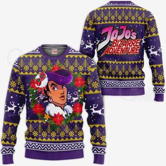 Josuke Higashikata Ugly Christmas Jojo's Bizarre Adventure Anime Knitted Sweater | Favorety DE