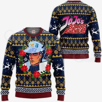 Jotaro Kujo Ugly Christmas Jojo's Bizarre Adventure Anime Knitted Sweater | Favorety AU