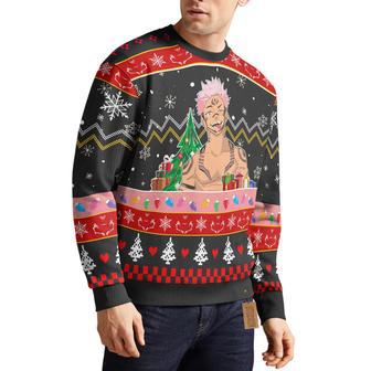 Jujutsu Kaisen Ryomen Sukuna Ugly Christmas Sweater | Favorety UK