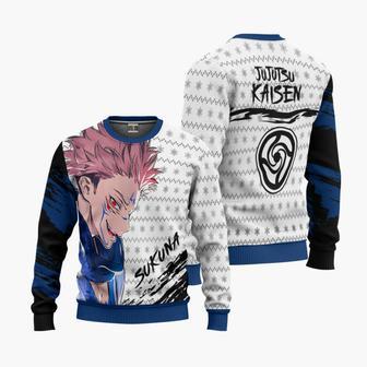 Jujutsu Kaisen Sukuna Ugly Christmas Knitted Sweatshirt | Favorety UK