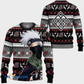 Kakashi Hatake Black Custom With Pattern Gift For Fan Anime Christmas Ugly Sweater | Favorety CA