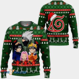 Kakashi Team Naruto Anime Green Custom Gift For Fan Anime Christmas Ugly Sweater | Favorety AU