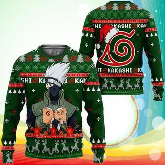 Kakashi Ugly Christmas Sweater Naruto Anime Xmas Gifts | Favorety