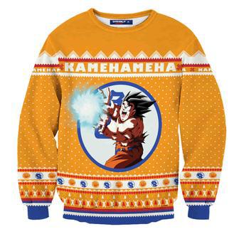 Kamehameha Christmas Wool Knitted Sweater Dragon Balls Sweater | Favorety