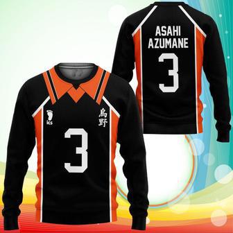 Karasuno Asahi Azumane Uniform Sweatshirt Num Haikyuu Anime | Favorety AU