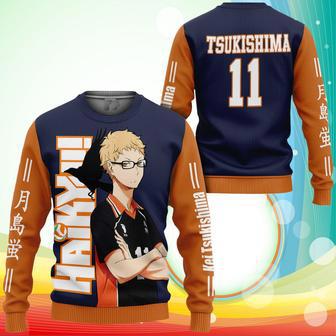 Karasuno Kei Tsukishima Sweatshirt Haikyuu Anime Sweater | Favorety