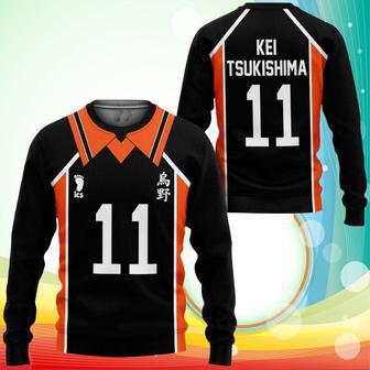 Karasuno Kei Tsukishima Uniform Sweatshirt Num Haikyuu Anime | Favorety