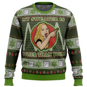 Karen Yelling at Grumpy Cat Meme Ugly Christmas Sweater | Favorety DE