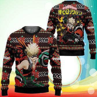 Katsuki Ugly Christmas Sweater Anime My Hero Academia Xmas Gifts | Favorety UK