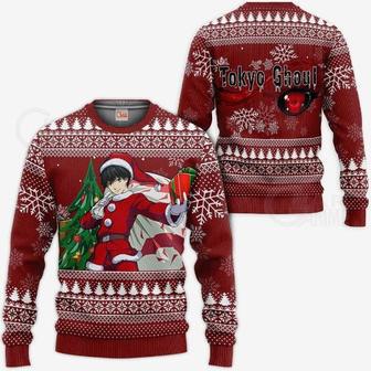 Ken Kaneki Santa Ugly Christmas Tokyo Ghoul Anime Xmas Knitted Sweater | Favorety UK