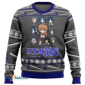 Kenshin Sprites Custom Gift For Fan Anime Christmas Ugly Sweater | Favorety CA