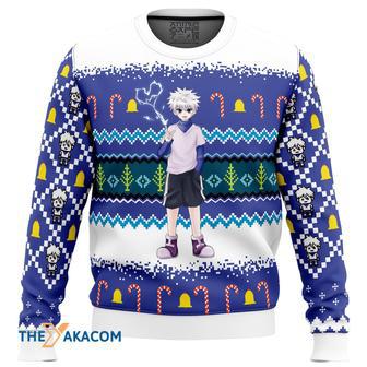 Killua Zoldyck Hunter X Hunter Gift For Fan Anime Christmas Ugly Sweater | Favorety UK