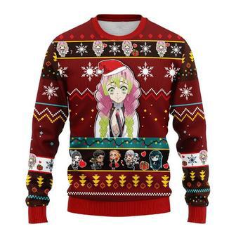 Kimetsu No Yaiba Anime Mitsuri Kanroji Xmas Ugly Wool Knitted Sweater | Favorety CA