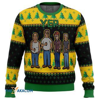 King of the Hill Yep Gift For Fan Anime Christmas Ugly Sweater | Favorety