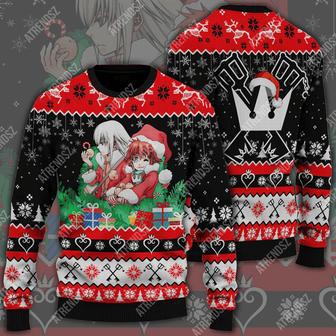 Kingdom Hearts Sweater Sora Riku Red Christmas Suit Gifts Black Red Ugly Sweater | Favorety AU