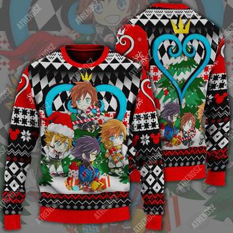 Kingdom Hearts Sweater Sora Roxas Ventus Black Red Ugly Sweater | Favorety AU