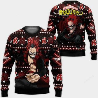 Kirishima Eijirou My Hero Academia Anime Christmas Wool Knitted Ugly Sweater | Favorety