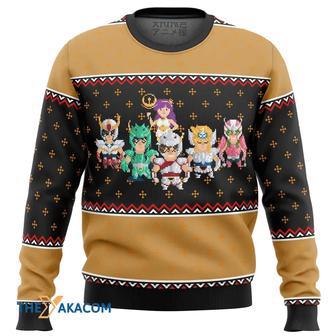 Knights of the Zodiac St Seiya Custom Gift For Fan Anime Christmas Ugly Sweater | Favorety UK