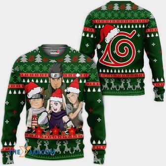 Konoha Team Naruto Anime Green Custom Gift For Fan Anime Christmas Ugly Sweater | Favorety CA