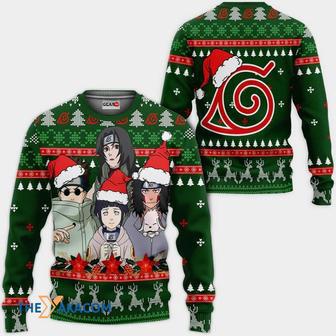 Konoha Team Naruto Anime Green Custom Gift For Fan Anime Christmas Ugly Sweater | Favorety