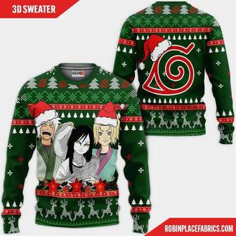 Konoha Team Sannin Ugly Christmas Sweater Custom Naruto Anime Xmas Gifts | Favorety CA