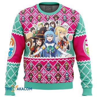 KonoSuba Gift For Fan Anime Christmas Ugly Sweater | Favorety