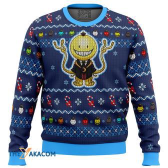 Koro Sensei Tentacles Assassination Classroom Gift For Fan Anime Christmas Ugly Sweater | Favorety UK