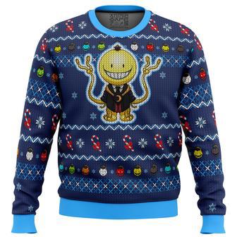 Koro Sensei Tentacles Assassination Classroom Ugly Christmas Sweater | Favorety CA