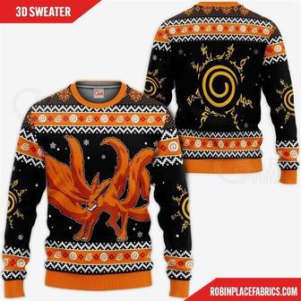 Kurama Nine Tails Ugly Christmas Sweater Naruto Anime Xmas Gift | Favorety UK