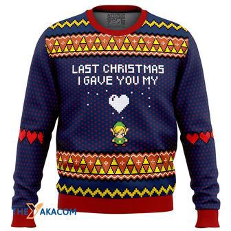 Last Christmas I Gave You My Heart Zelda Gift For Fan Anime Christmas Ugly Sweater | Favorety