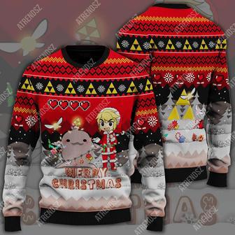 Legend Of Zelda Ugly Sweater Merry Christmas Link Sweater Red Adult Unisex | Favorety UK