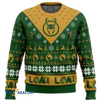 Let Earth Receive Her King Loki Marvel Custom Gift For Fan Anime Christmas Ugly Sweater | Favorety UK