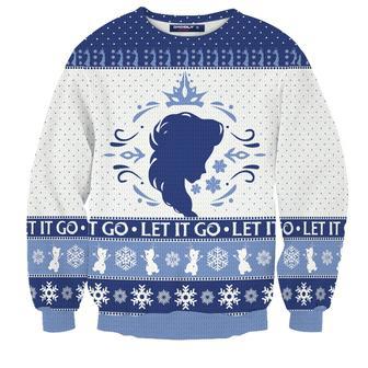 Let It Go Elsa Christmas Ugly Wool Sweater Christmas Gift For Kid Adult | Favorety CA