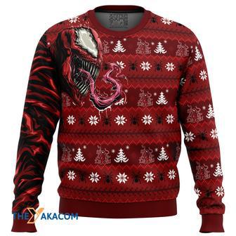 Let There Be Christmas Carnage Marvel Gift For Fan Anime Christmas Ugly Sweater | Favorety AU