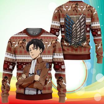 Levi Ackerman Ugly Christmas Sweater Anime Attack On Titan Xmas Gifts | Favorety CA