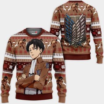 Levi Ackerman Ugly Christmas Sweater Custom Anime Attack On Titan Xmas Gifts | Favorety UK