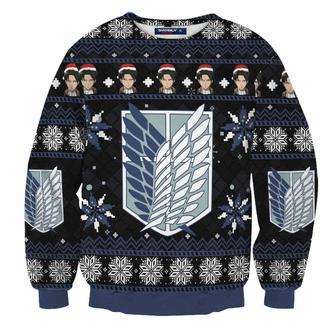 Levi Ackerman Wool Knitted Sweater Christmas Attack On Titan Sweater | Favorety CA