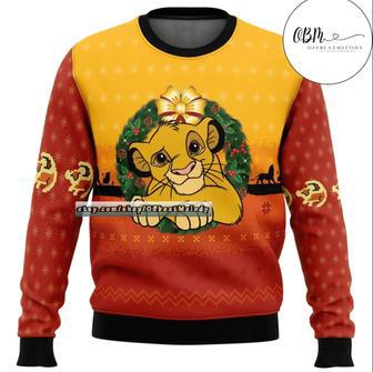 Lion King Yellow Christmas Ugly Wool Sweater Christmas Gift For Kid Adult | Favorety AU