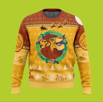 Lion King Yellow Christmas Ugly Wool Sweater Christmas Gift For Kid Adult | Favorety UK