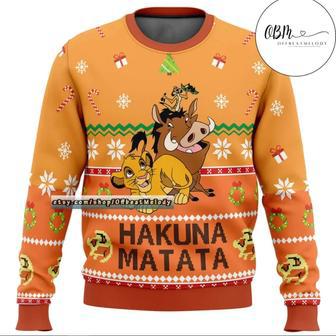 Lion King Yellow Christmas Ugly Wool Sweater Christmas Gift For Kid Adult | Favorety UK