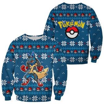 Lucario Pokemon Xmas Clothes Ugly Christmas Knitted Sweater | Favorety UK