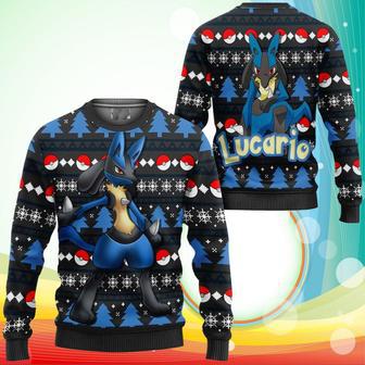 Lucario Ugly Christmas Sweater Anime Pokemon Xmas Gifts | Favorety DE