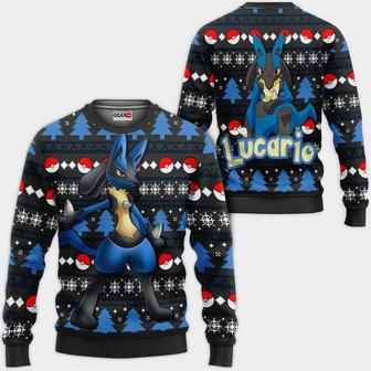 Lucario Ugly Christmas Sweater Custom Anime Pokemon Xmas Gifts | Favorety AU