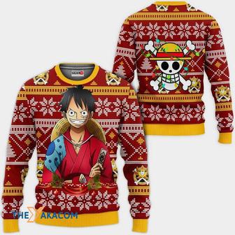 Luffy Custom Wano One Piece Anime Gift For Fan Anime Christmas Ugly Sweater | Favorety